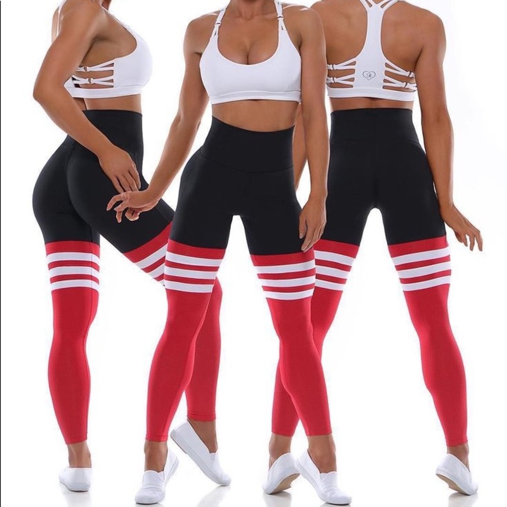 EUC bombshell thigh high leggings